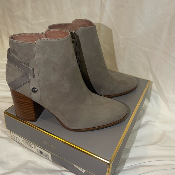 Louise Et Cie Suede &Leatjer Grey Ankle Boots - Picture 1 of 9
